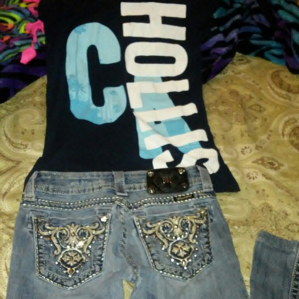 Miss me jeans with Hollister shirt
